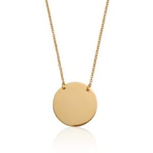 18” gold pendant necklace